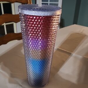 Vibrant Textured Tumbler with Lid